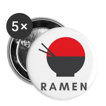 Ramen - Buttons small 1''/25 mm (5-pack) - white - Front
