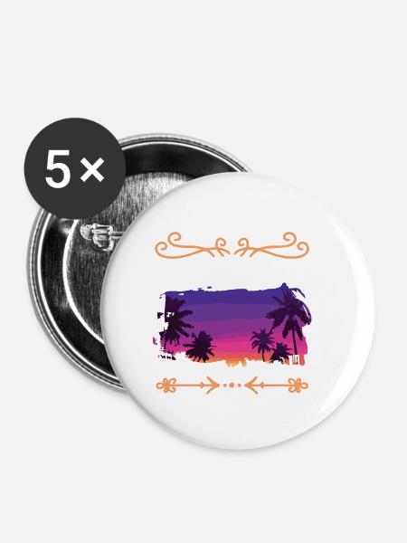 Amsterdam - Buttons klein 25 mm (5er Pack) - Weiß