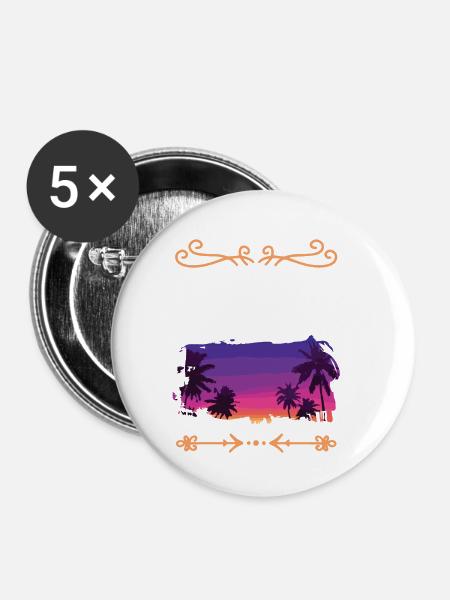 Bali - Buttons klein 25 mm (5er Pack) - Weiß