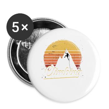 Passion for climbing - Buttons small 1''/25 mm (5-pack) - white - Front