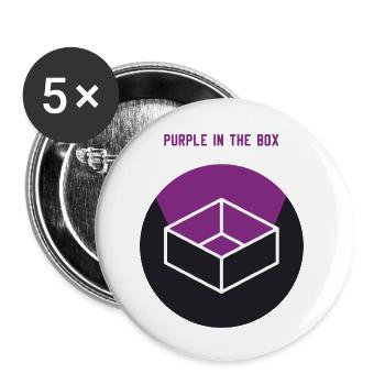 purple in the box - Buttons klein 25 mm (5er Pack) - Weiß - Vorne