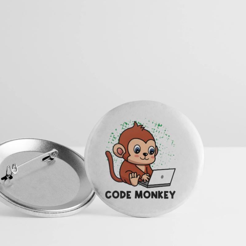 Code Monkey Programming Coder Computer Geek Develo Buttons klein 25 mm (5er Pack)