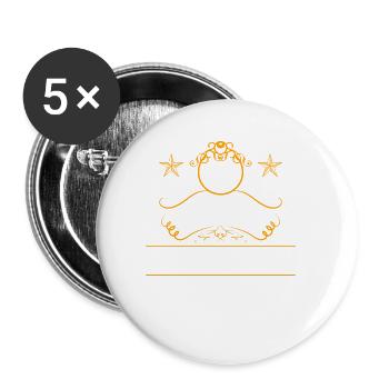 8 Jahre verheiratet nur 2 Fehler 8.Hochzeitstag - Buttons klein 25 mm (5er Pack) - Weiß - Vorne
