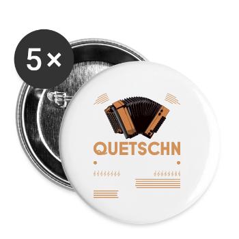Quetschn gefingert Finger gequetscht, Steirische - Buttons klein 25 mm (5er Pack) - Weiß - Vorne