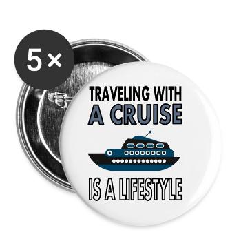 Cruise on the way Cruise holiday gift - Buttons small 1''/25 mm (5-pack) - white - Front