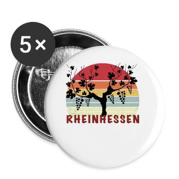Shirt Rheinhessen - Mainz -T-Shirt Rheinhessen - Buttons klein 25 mm (5er Pack) - Weiß - Vorne