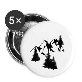 Naturliebhaber Gebirge Alpen Tirol Südtirol Alm - Buttons klein 25 mm (5er Pack) - Weiß - Vorne