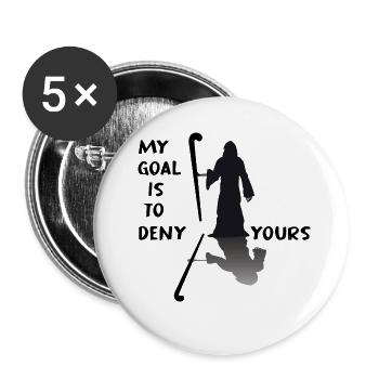 feldhockey hockey fieldhockey hockey-defense - Buttons klein 25 mm (5er Pack) - Weiß - Vorne