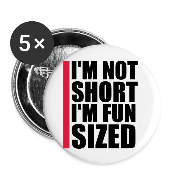 Not short fun sized - Buttons small 1''/25 mm (5-pack) - white - Front