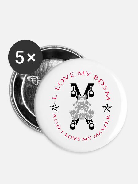 Master - Buttons klein 25 mm (5er Pack) - Weiß