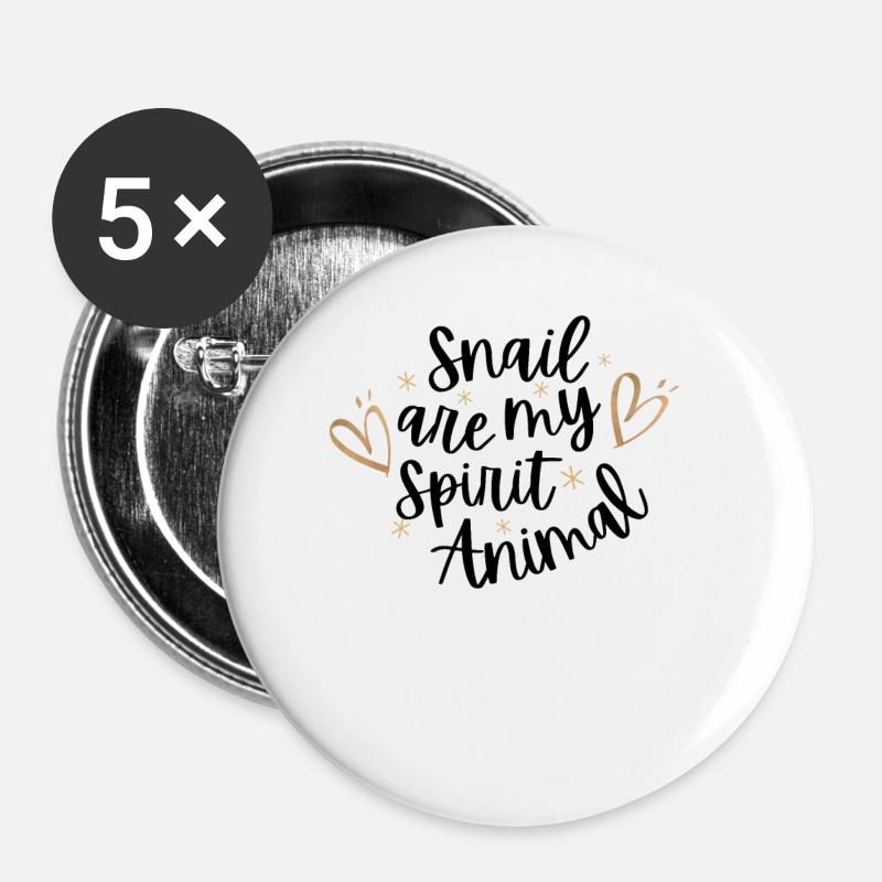 Mama Snail Quote Gift - Buttons small 1''/25 mm (5-pack) - white