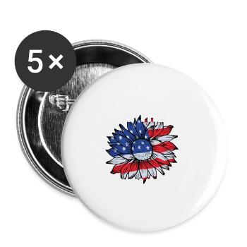 Aunt Of The Birthday Girl - Buttons klein 25 mm (5er Pack) - Weiß - Vorne