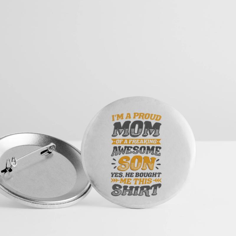Stolze Mutter Eines Freaking Awesome Son Buttons klein 25 mm (5er Pack)