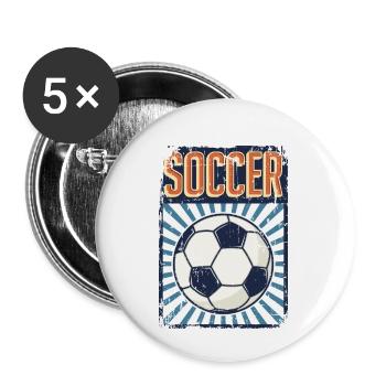 Soccer Fußball Goal Keeper Futbol Trainer Soccer - Buttons small 1''/25 mm (5-pack) - white - Front