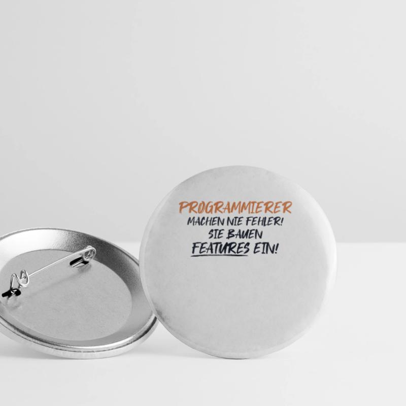 Programmierer Bauen Features Developer Coder Buttons klein 25 mm (5er Pack)