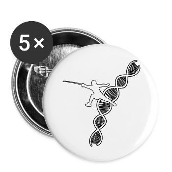 Escrime drôle en disant arts martiaux drôles escrimeurs - Lot de 5 petits badges (25 mm) - blanc - Devant