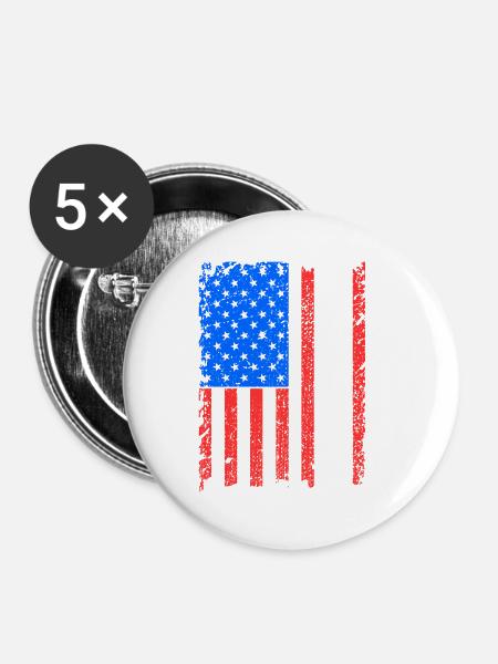 Nevada - Buttons klein 25 mm (5er Pack) - Weiß