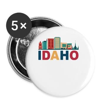 Idaho - Buttons small 1''/25 mm (5-pack) - white - Front