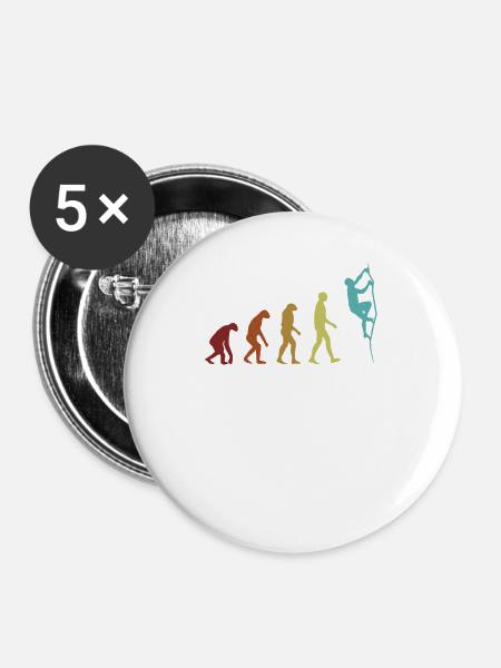 Climbing Evolution Bouldern Speedklettern Kraxler - Buttons klein 25 mm (5er Pack) - Weiß