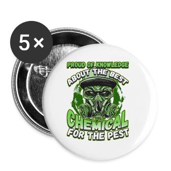 Knowledge About the best Chemical For The Pest - Buttons small 1''/25 mm (5-pack) - white - Front
