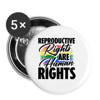 Reproductive Rights Are Human Rights Bisexual Tran - Buttons klein 25 mm (5er Pack) - Weiß - Vorne