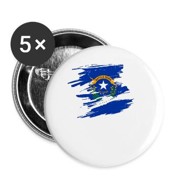 Cadeau de racine du Nevada - Lot de 5 petits badges (25 mm) - blanc - Devant