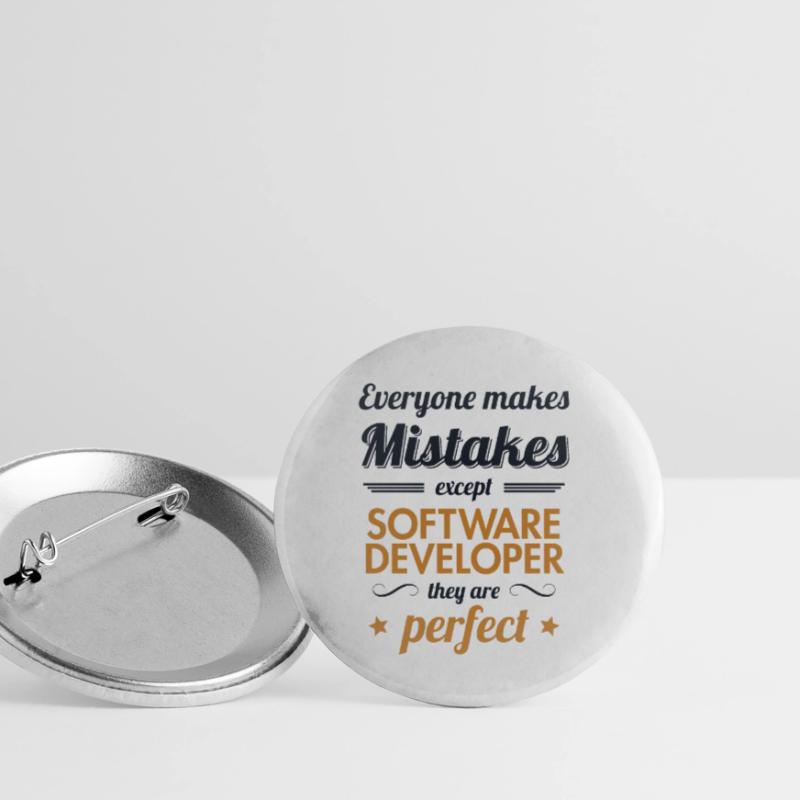 Software Developer are Perfect Full Stack Buttons small 1''/25 mm (5-pack)