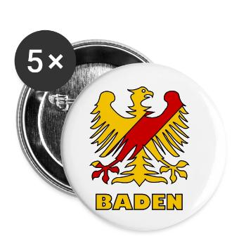 Das Badnerland - Buttons klein 25 mm (5er Pack) - Weiß - Vorne