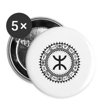 Berber horoscope - astrology sign - Buttons small 1''/25 mm (5-pack) - white - Front