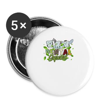 Dental Squad - remplissage - Lot de 5 petits badges (25 mm) - blanc - Devant