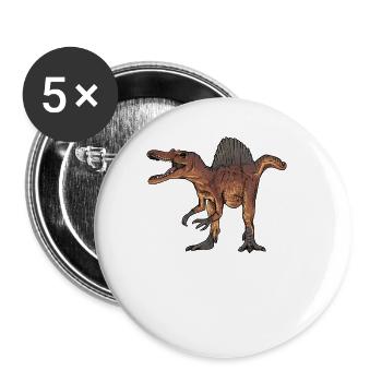 Spinosaurus I Dornechse Kreidezeit Fossil - Buttons klein 25 mm (5er Pack) - Weiß - Vorne