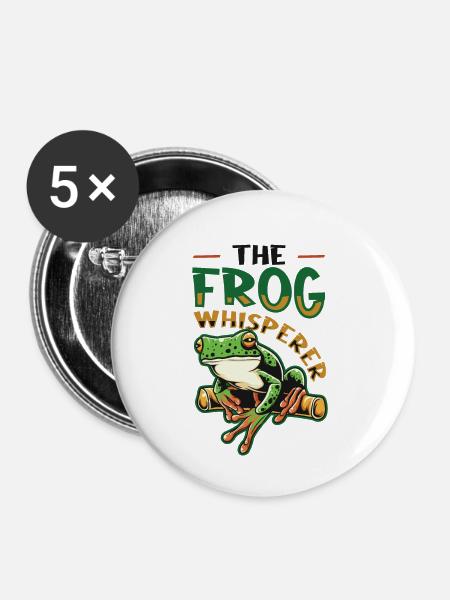 Der Froschflüsterer - Buttons klein 25 mm (5er Pack) - Weiß