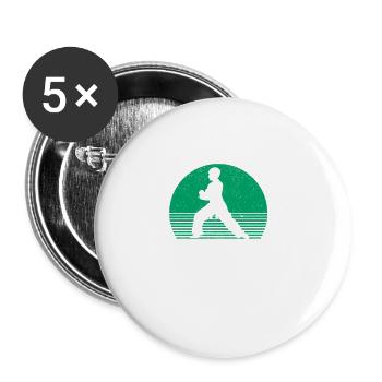 Karaté Arts Martiaux Niveau Supérieur Cet Enfant Est Maintenant - Lot de 5 petits badges (25 mm) - blanc - Devant