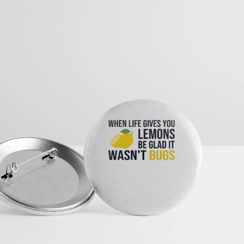 Life Gives You Lemons Not Bugs Developer Coder Buttons klein 25 mm (5er Pack)