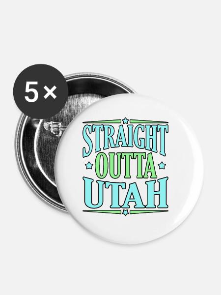 Utah abenteuer geschenk - Buttons klein 25 mm (5er Pack) - Weiß