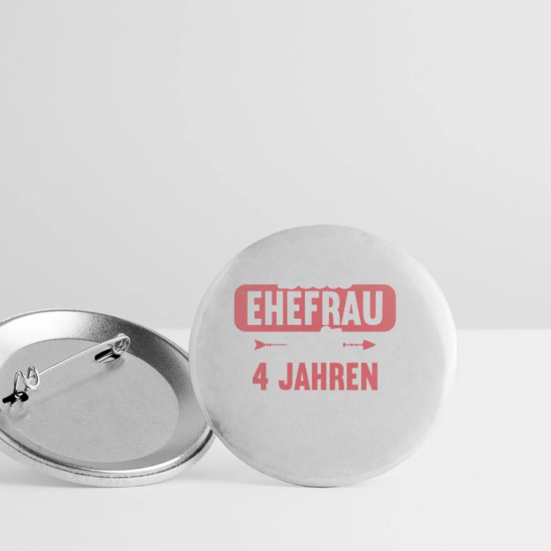 Beste Ehefrau Bester Ehemann seit 4 Jahren Buttons klein 25 mm (5er Pack)