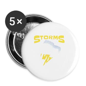 Storm Hunter Tornados Storm Chaser Cadeau - Lot de 5 petits badges (25 mm) - blanc - Devant