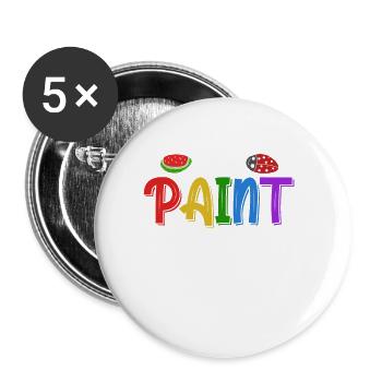 I Collect, Hide, Find And Paint Rocks - Buttons small 1''/25 mm (5-pack) - white - Front