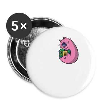 Schweineliebhaber - Buttons klein 25 mm (5er Pack) - Weiß - Vorne