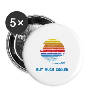 Fun Surfing Kite Surfer Father's Day Kiteboarding - Buttons small 1''/25 mm (5-pack) - white - Front