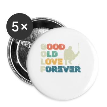 Gute Alte Liebe Für Immer Golfspieler Golf - Buttons klein 25 mm (5er Pack) - Weiß - Vorne