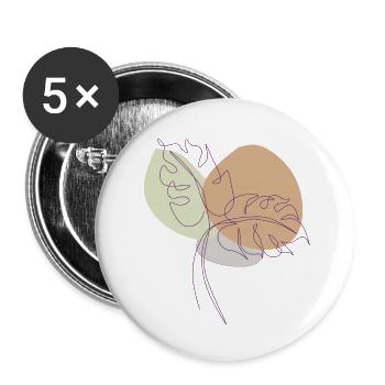 Gummizeichnung - Buttons klein 25 mm (5er Pack) - Weiß - Vorne