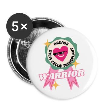 Chirurgie des cellules souches guerriers de la greffe de moelle osseuse - Lot de 5 petits badges (25 mm) - blanc - Devant
