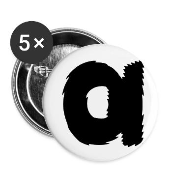 Alpha | | icon Greek alphabet - Buttons small 1''/25 mm (5-pack) - white - Front