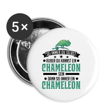 Soyez toujours vous-même À moins que vous ne puissiez avoir un caméléon - Lot de 5 petits badges (25 mm) - blanc - Devant