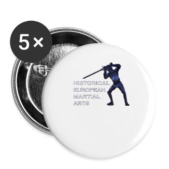 Schwertkämpfer - HEMA - Buttons klein 25 mm (5er Pack) - Weiß - Vorne
