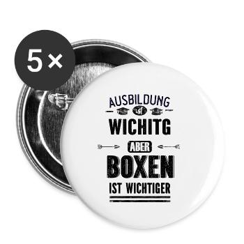 Lustiges Sprüche Design Boxen Cooler Spruch - Buttons klein 25 mm (5er Pack) - Weiß - Vorne