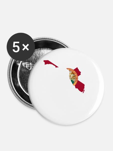 Florida Home Resident Geschenk - Buttons klein 25 mm (5er Pack) - Weiß