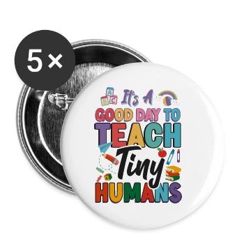 Childcare Daycare Provider Teacher - Buttons small 1''/25 mm (5-pack) - white - Front