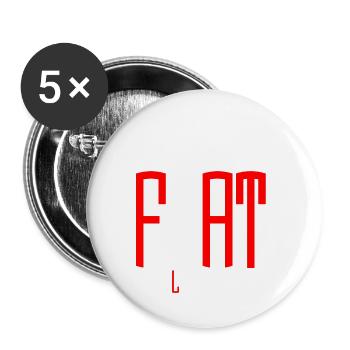 My stomach is flat, the L is silent 2 - Buttons small 1''/25 mm (5-pack) - white - Front